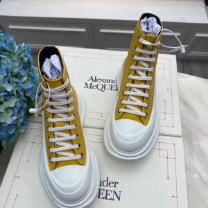 Pallet of authentic Alexander McQueen Oversized Sneakers in original retail boxes for wholesale luxury resale